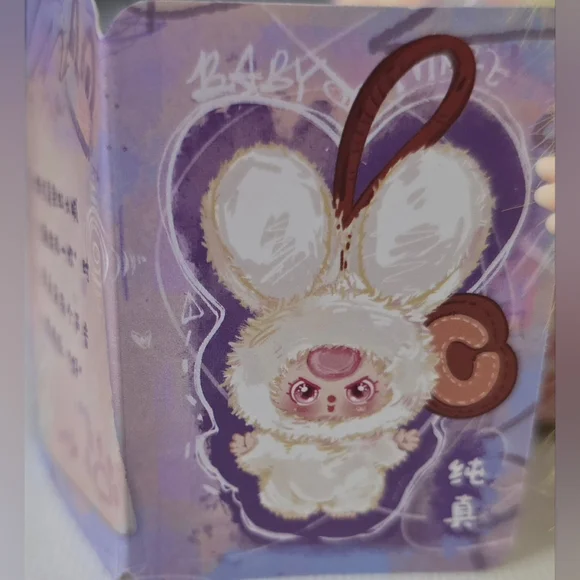 Baby Three Super Mini Bunny Plush Pendant  "Letter C" - Picture 4 of 13